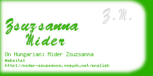 zsuzsanna mider business card